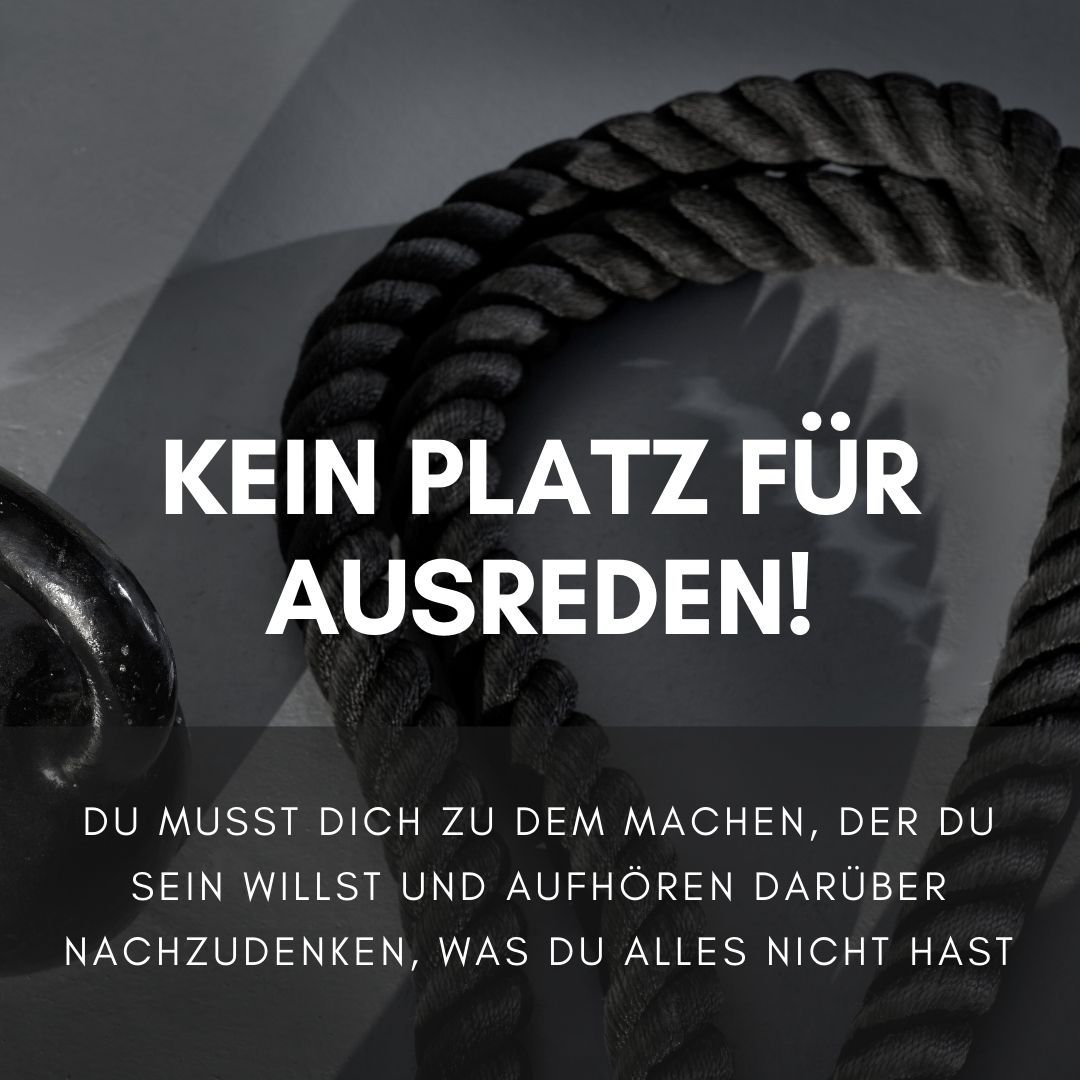 Du musst Dich zu dem machen, der Du sein willst und aufhören darüber nachzudenken, was Du alles nicht hast